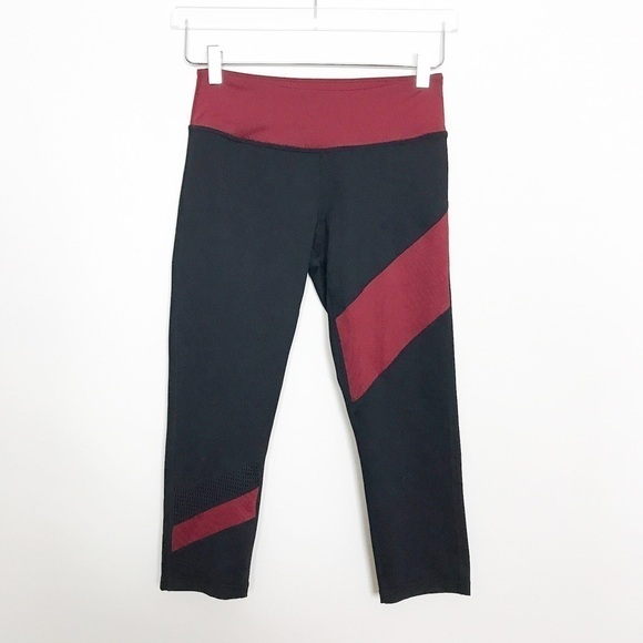 Z by Zella Colorblock Crop Leggings mesh leg S - Picture 1 of 8
